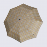 Parapluie pliant Duomatic T.760 Knirps, Parapluie motif à carreaux mixte en polyester beige