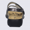 Sandales Josef Seibel, sandales velcro femme en cuir anthracite