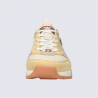 Baskets Allrounder, sneakers confortables femme en cuir velours pastel/orange