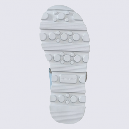 Sandales Waldläufer, Sandales pastel femme avec velcro et semelle confort cuir multicolore