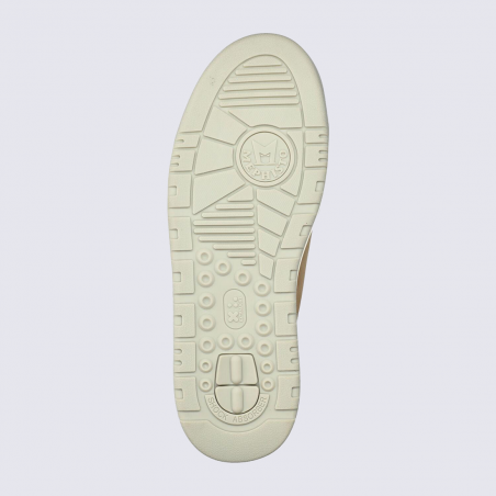 Sneakers Mephisto, Sneakers tendance moderne homme en cuir velours taupe