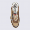 Sneakers Mephisto, Sneakers tendance moderne homme en cuir velours taupe