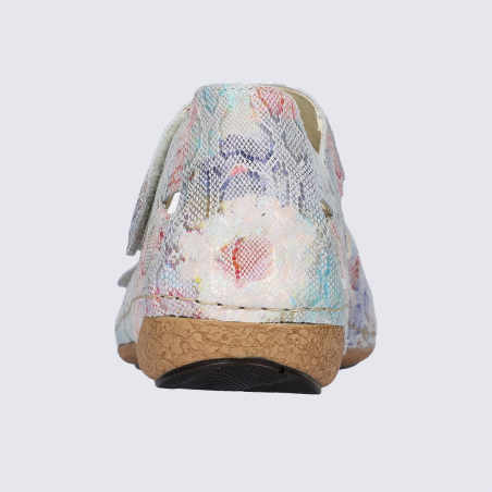 Sandales Waldlaufer, sandales confortables femme en cuir multicolore