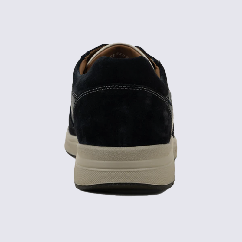 Baskets Mephisto, baskets confortables homme en cuir bleu