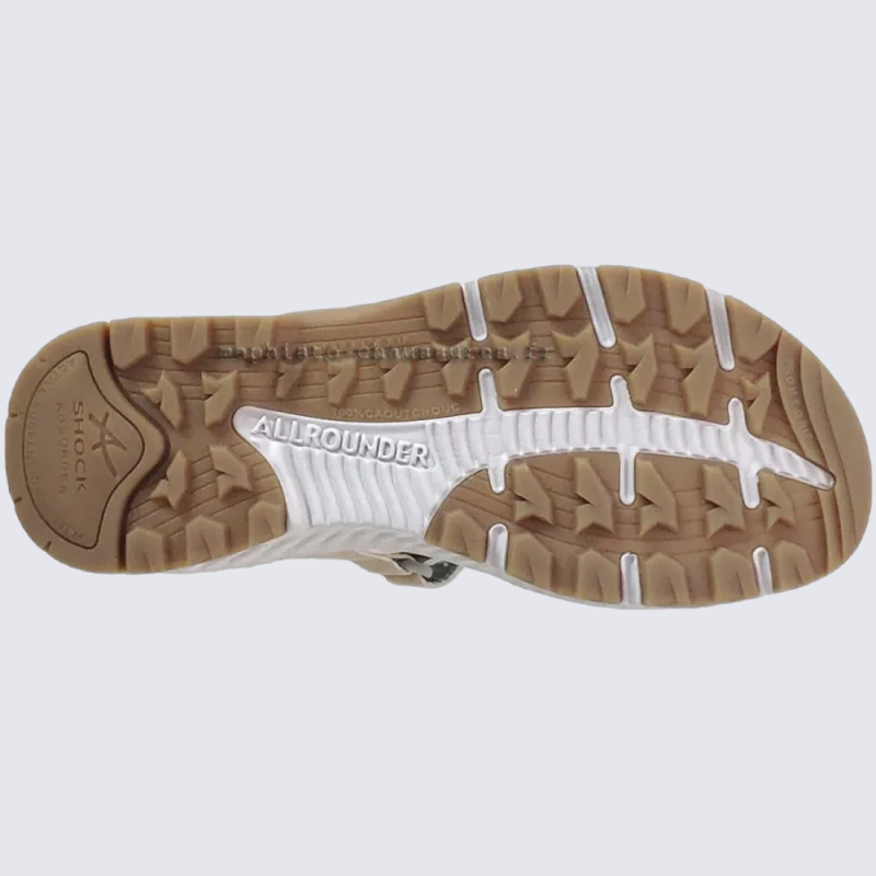 Sandales Allrounder, sandales à velcro sportives femme textile crème