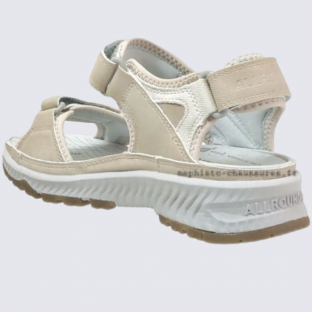Sandales Allrounder, sandales à velcro sportives femme textile crème