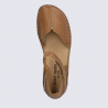 Sandales Josef Seibel, sandales à bouts fermés femme en cuir cognac