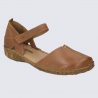 Sandales Josef Seibel, sandales à bouts fermés femme en cuir cognac