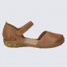 Sandales Josef Seibel, sandales à bouts fermés femme en cuir cognac