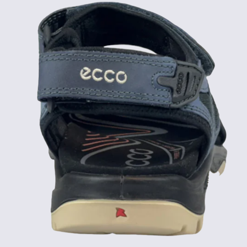 Sandales Ecco, sandales sport confortables homme en cuir ombre foncé