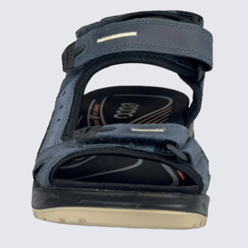 Sandales Ecco, sandales sport confortables homme en cuir ombre foncé