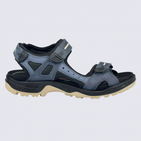 Sandales Ecco, sandales sport confortables homme en cuir ombre foncé