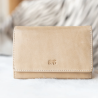 Portefeuille Bear, portefeuilles à rabat femme en cuir baltic beige