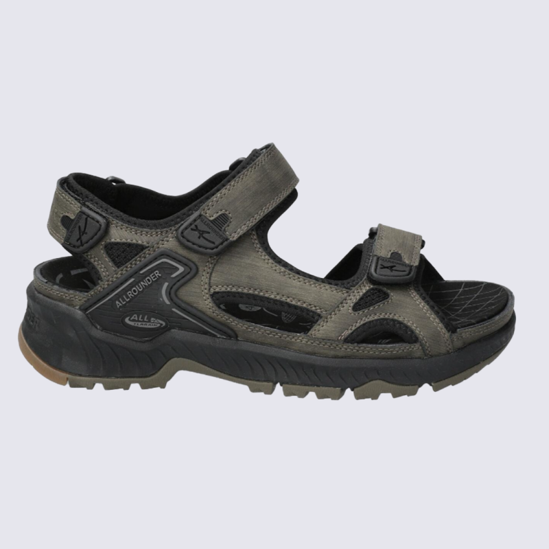 Sandales Allrounder, sandales confortables homme en textile olive