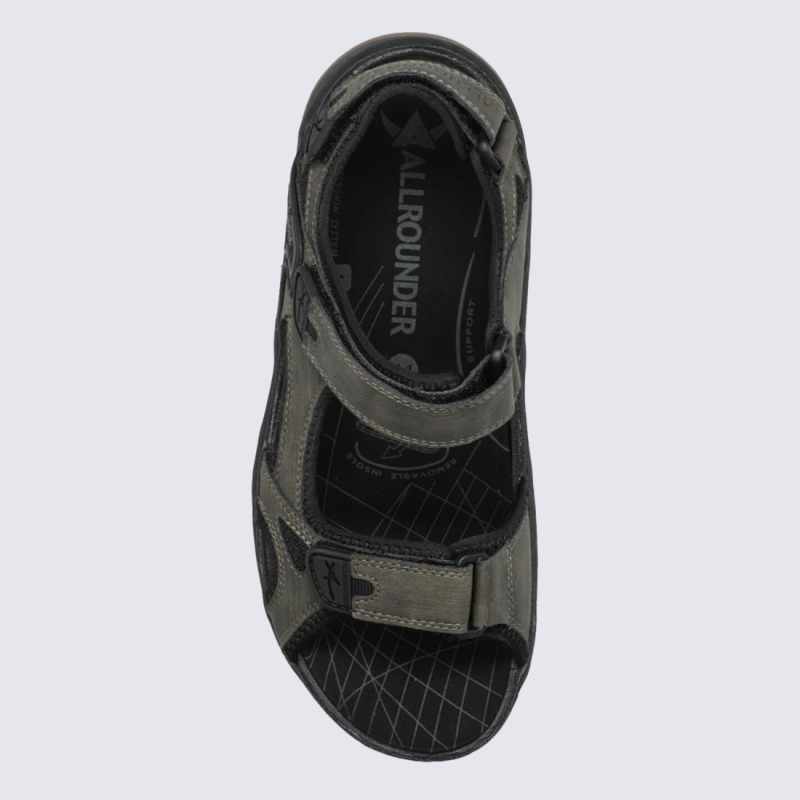 Sandales Allrounder, sandales confortables homme en textile olive