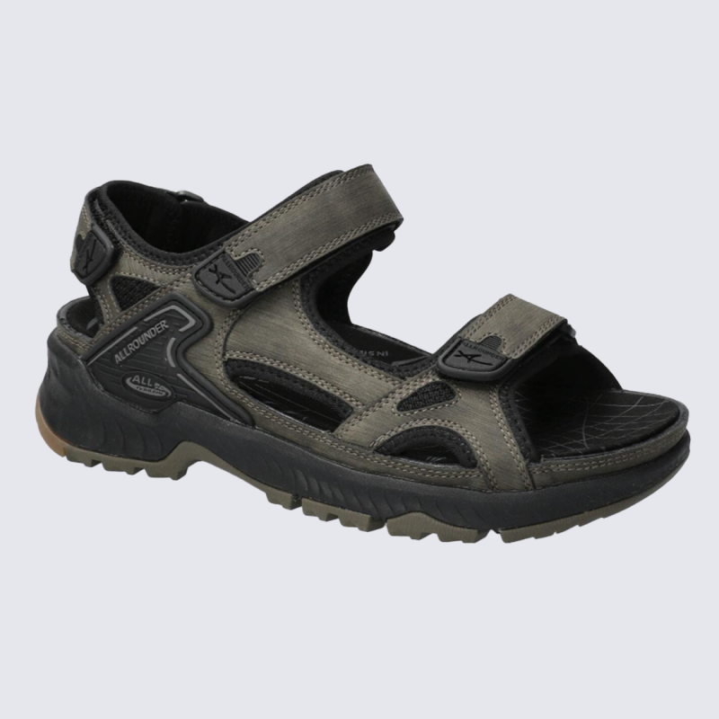 Sandales Allrounder, sandales confortables homme en textile olive