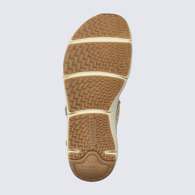 Sandales Allrounder, sandales sportives pour femme en cuir et textile camel