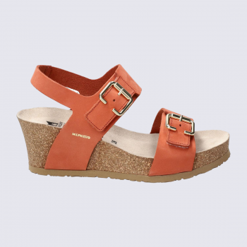 Sandales compensées Mephisto, sandales à talons compensés femme en cuir chili