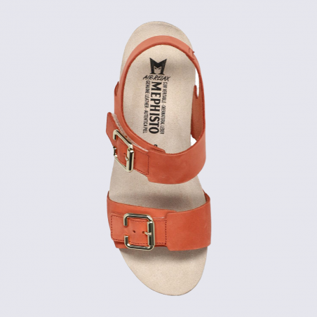 Sandales compensées Mephisto, sandales à talons compensés femme en cuir chili