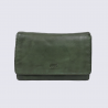 Portefeuilles Bear, portefeuilles à rabat femme en cuir vert