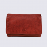 Portefeuille Bear, portefeuilles à rabat femme en cuir rouge