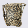 Sac bear, sac compact femme en cuir panthère