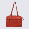 Sac porté épaule Bear, sac porté épaule femme en cuir rouge