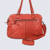 Sac porté épaule Bear, sac porté épaule femme en cuir rouge