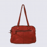 Sac porté épaule Bear, sac porté épaule femme en cuir rouge