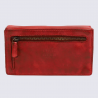 Portefeuille Bear, portefeuille à rabat unisexe Emma en cuir rouge