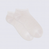 Chaussettes Doré Doré, socquettes petits losanges femme en coton blanc givre