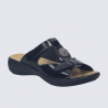 Sandales Josef Seibel, Sandales sandale femme en cuir verni noir