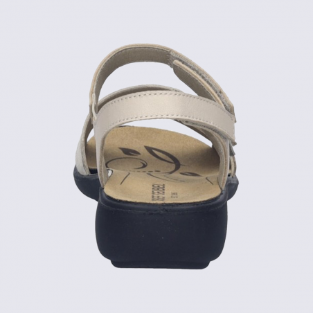 Sandales Josef Seibel, sandale bride femme en cuir beige