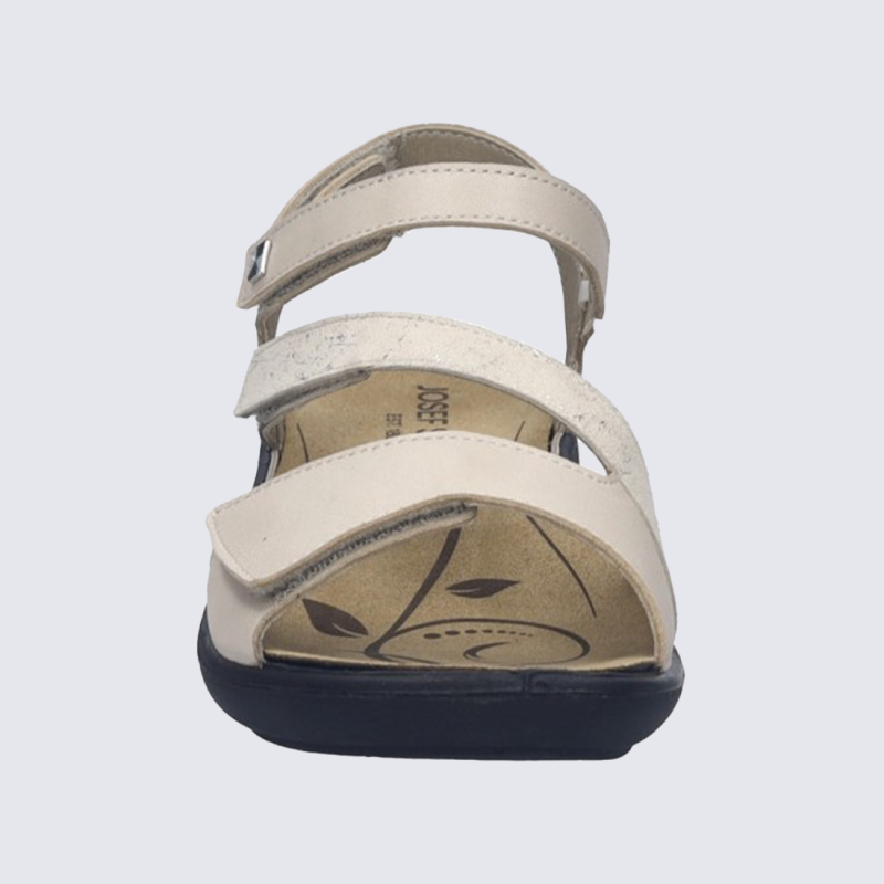 Sandales Josef Seibel, sandale bride femme en cuir beige