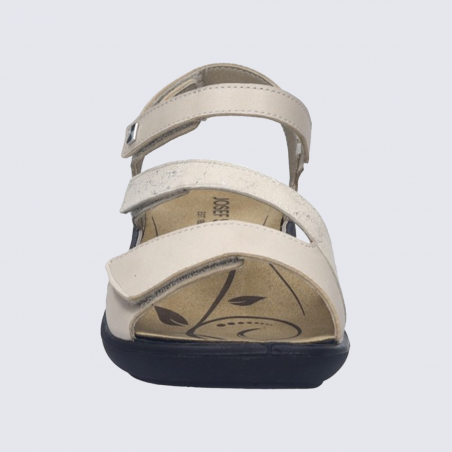 Sandales Josef Seibel, sandale bride femme en cuir beige