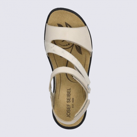 Sandales Josef Seibel, sandale bride femme en cuir beige