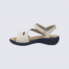 Sandales Josef Seibel, sandale bride femme en cuir beige