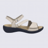 Sandales Josef Seibel, sandale bride femme en cuir beige