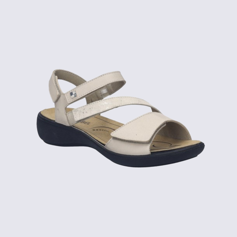 Sandales Josef Seibel, sandale bride femme en cuir beige