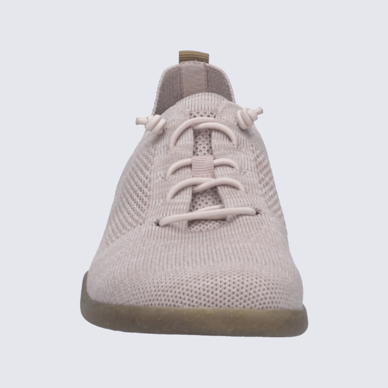 Basket Josef Seibel, basket légère et moderne  femme en cuir textile rose