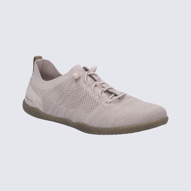 Basket Josef Seibel, basket légère et moderne  femme en cuir textile rose