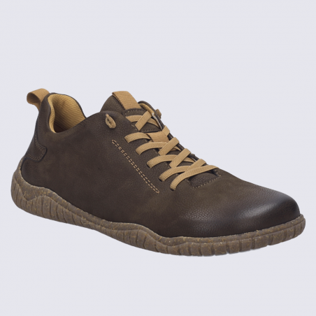 Sneaker Wallace 04, Sneaker confort homme en cuir brun Brasil