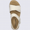 Sandale JOSEF SEIBEL, sandale compensée femme en cuir crème