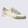Sneaker MEPHISTO, sneaker confort femme en cuir multicolore Kaki clair