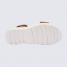 Sandale ARA, sandale compensée femme en cuir cognac nature