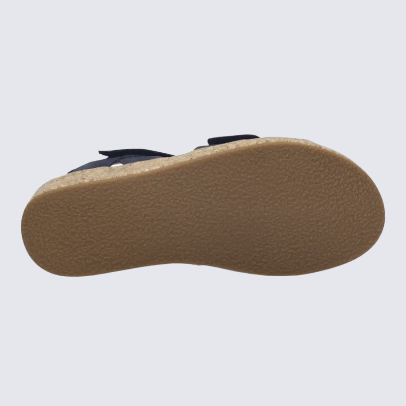 Sandales Evita 03 Josef Seibel, Sandales brides croisées femme en cuir nubuck bleu
