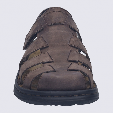 Sandales Max 74 Josef Seibel, Sandales fisherman pratique et confort homme en cuir marron