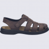Sandales Max 74 Josef Seibel, Sandales fisherman pratique et confort homme en cuir marron