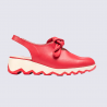 Mules Wonders, mules confort et chic femme rouge
