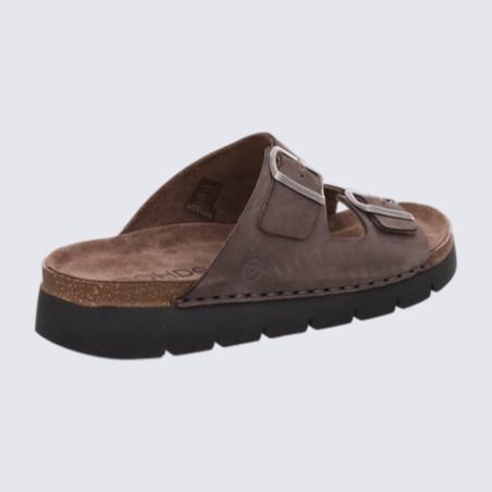 Mules Rohde, Mules double bride réglable et semelle anatomique homme expresso